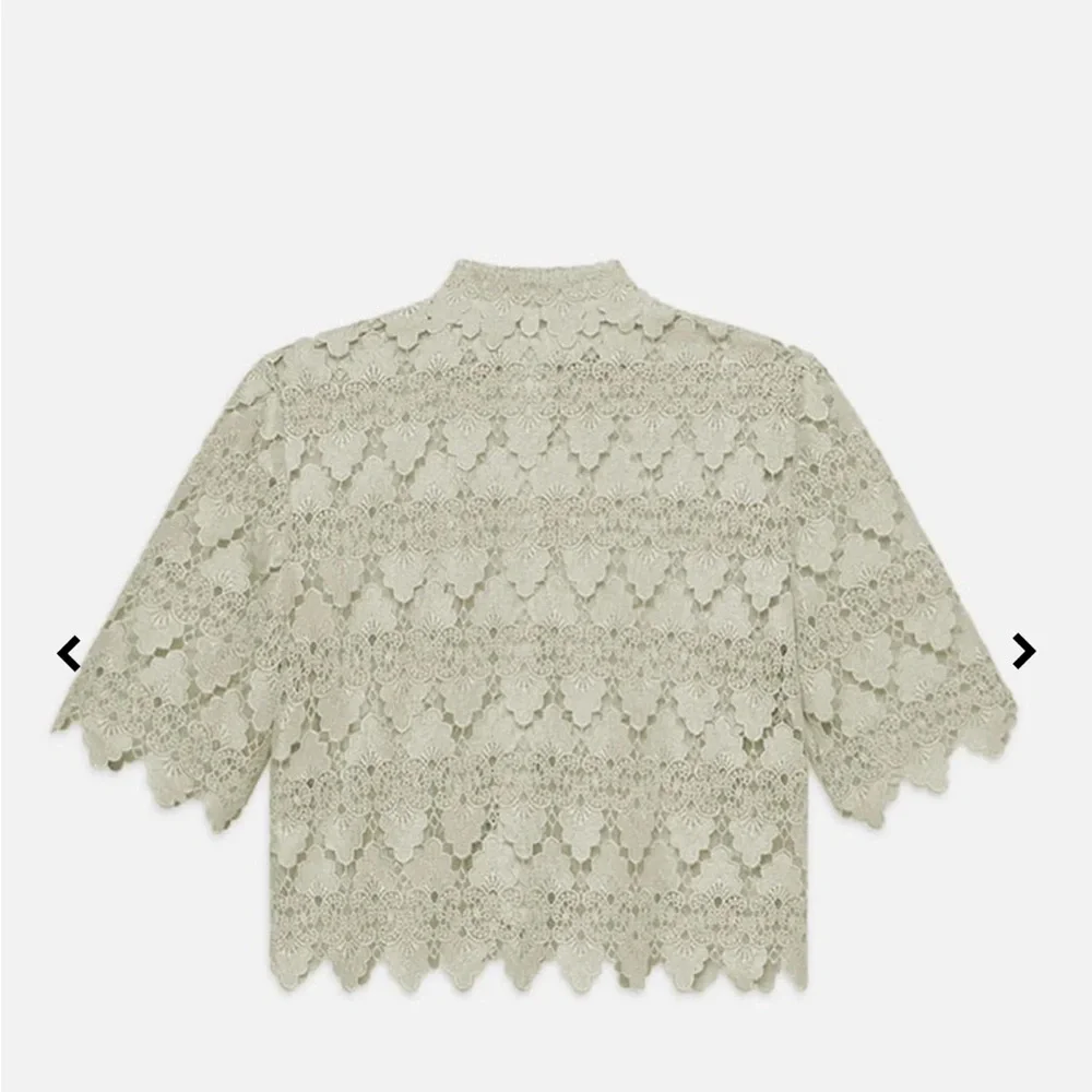 Frame Denim Lace Button Up Shirt - Light Green - Picture 2 of 5